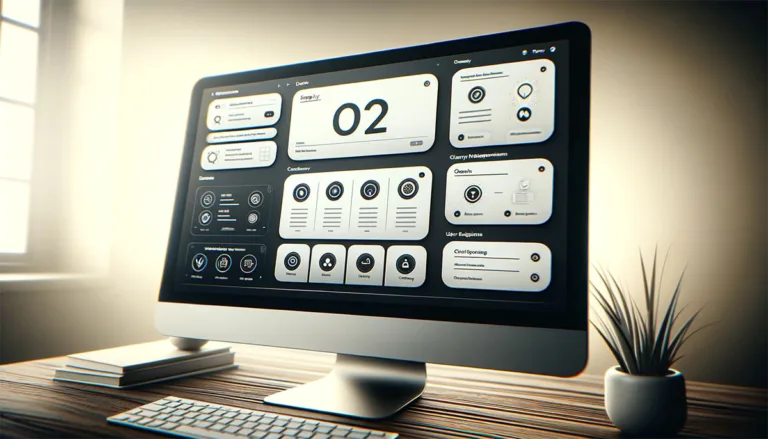 A modern, clean, and intuitive user interface on a computer screen, illustrating the principles of simplicity and clarity in UX design.