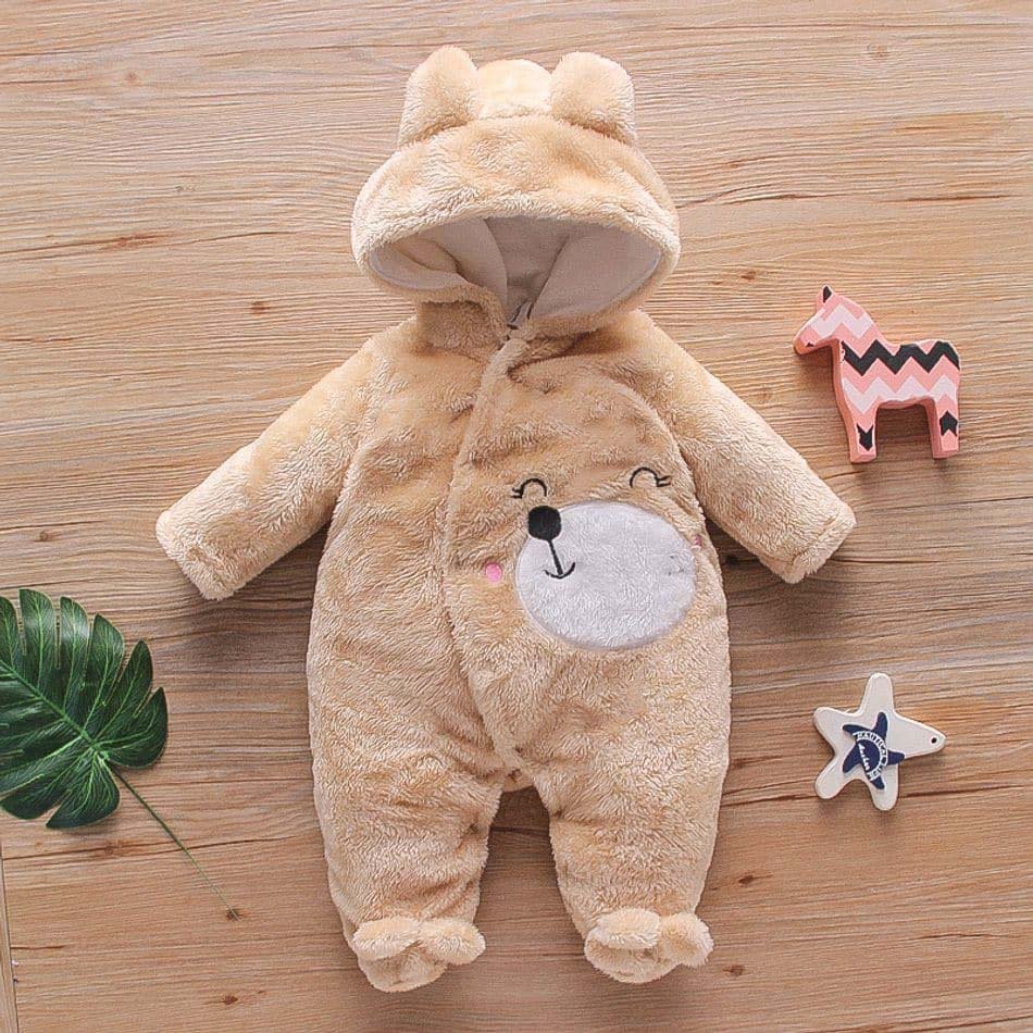 thesparkshop.in Bear Design Long Sleeve Baby Jumpsuit