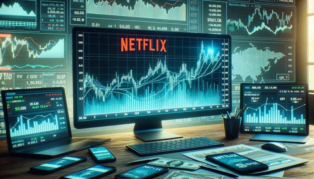 Netflix Stock Performance on Trading Screen