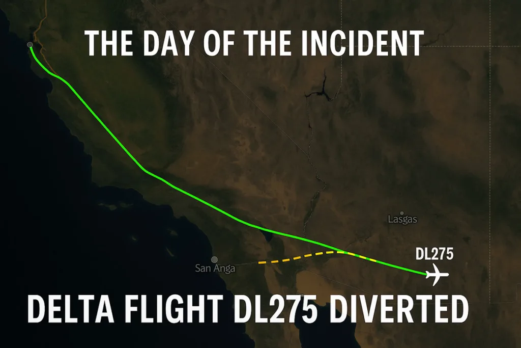 Delta Flight DL275 Diverted LAX: What Really Happened! 3 Delta Flight DL275 Diversion Route on May 28