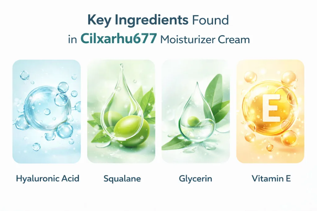 Key Ingredients Found in Cilxarhu677 Moisturizer Cream