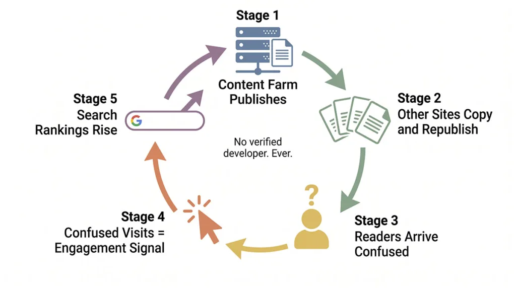 how synthetic tech keywords like mozillod5.2f5 spread through content farms and search rankings